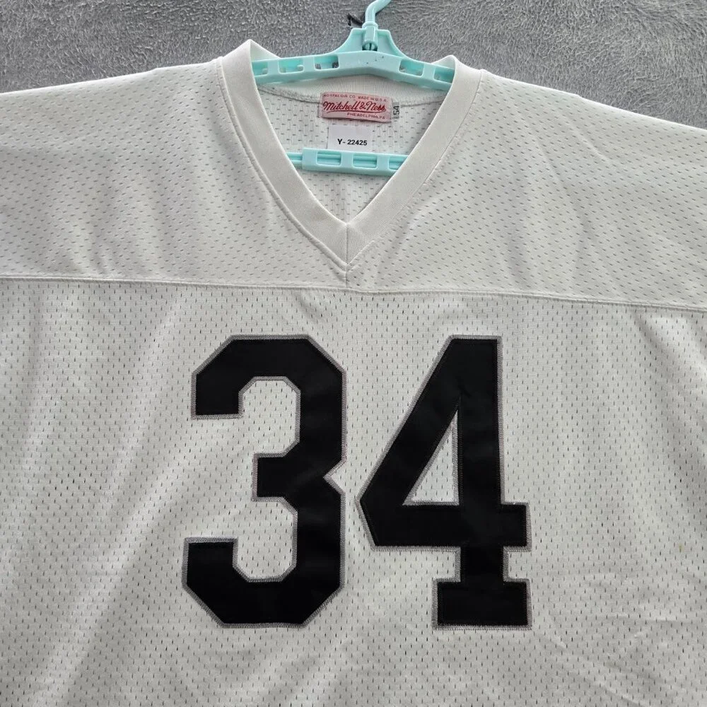 Oakland Raiders Men Jersey 54 White Bo Jackson 24 Embroidery Mitchell‎ & Ness